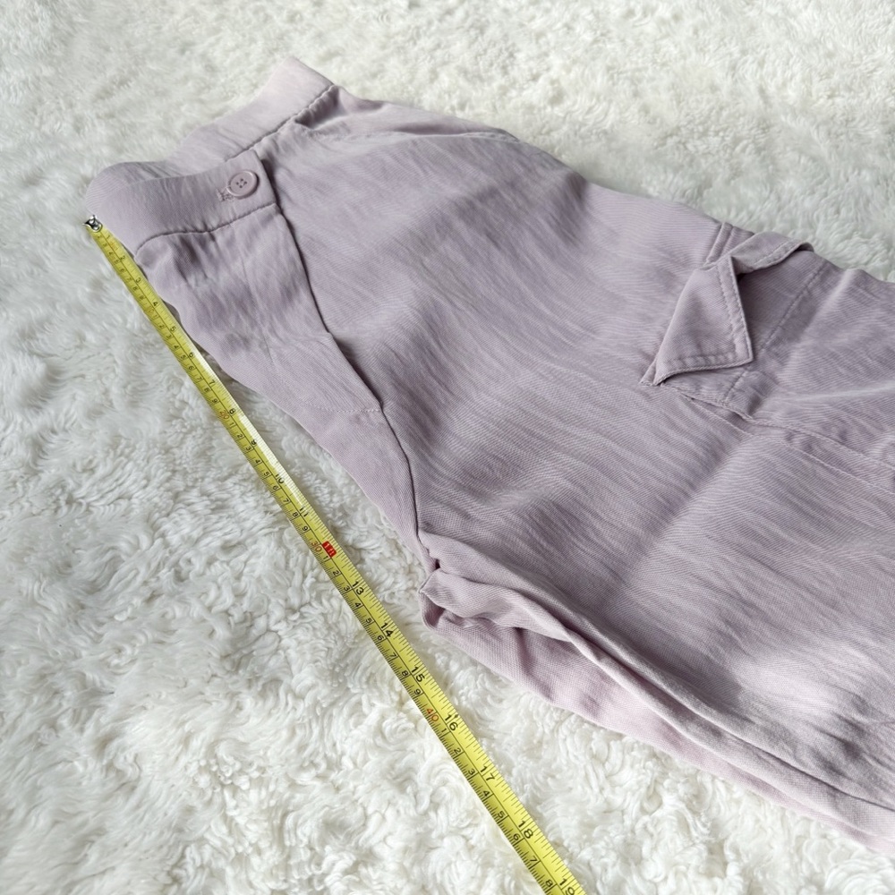 Zara Woman Dusty Pink High Rise Relax Baggy Wide Cargo Utility Pant MEDIUM Boho - Picture 6 of 9